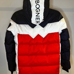 Bogner Kids Puffer / Ski Jacket - Red, White, and Navy